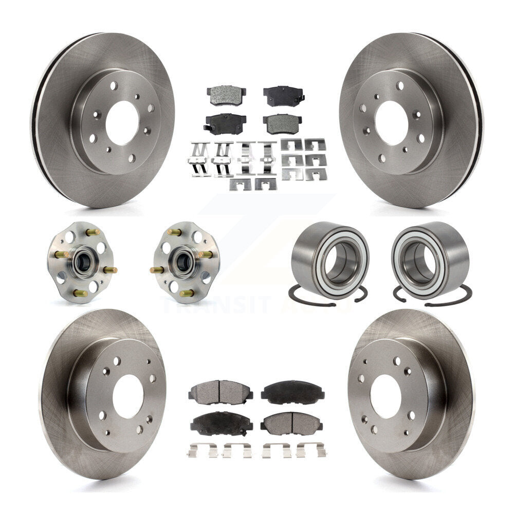 [Avant + Arrière] Kit de Roulement de roue pour 1998-2002 Honda Accord Coupe avec 2.3L Drum rear brakes Non-ABS KBB-106147