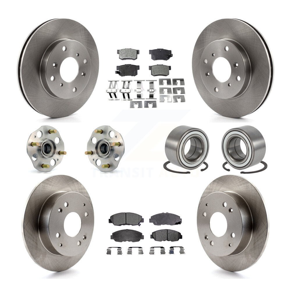 [Avant + Arrière] Kit de Roulement de roue pour 1998-2002 Honda Accord Sedan avec 2.3L Drum rear brakes Non-ABS KBB-106148