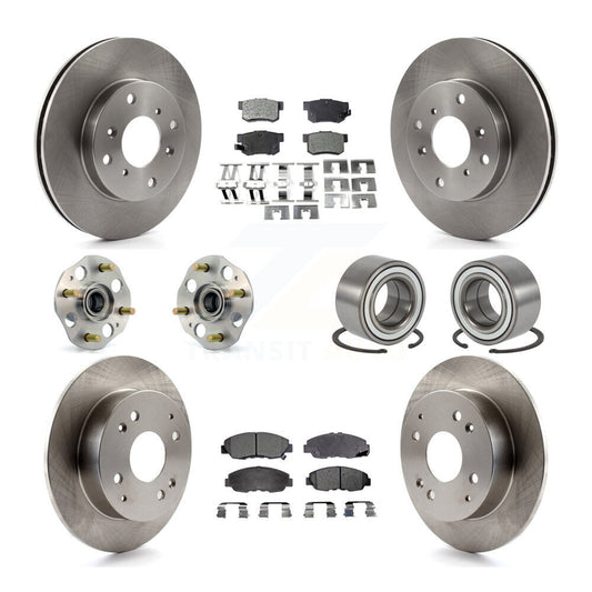 [Avant + Arrière] Kit de Roulement de roue pour 1998-2002 Honda Accord Sedan avec 2.3L Drum rear brakes Non-ABS KBB-106148