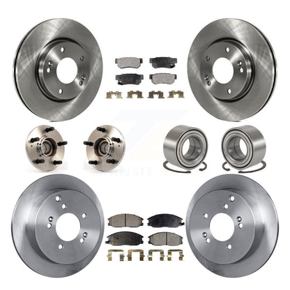 [Avant + Arrière] Kit de Roulement de roue pour 2001-2006 Hyundai Santa Fe FWD avec Non-ABS avec 276mm Diameter Rotor KBB-106195