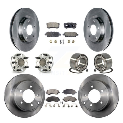 [Avant + Arrière] Kit de Roulement de roue pour 2007 Dodge Caliber FWD avec Drum rear brakes Non-ABS avec 294mm Diameter Rotor KBB-106256