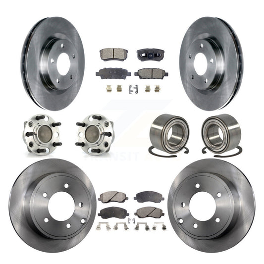 [Avant + Arrière] Kit de Roulement de roue pour 2007 Dodge Caliber FWD avec Drum rear brakes Non-ABS avec 294mm Diameter Rotor KBB-106256