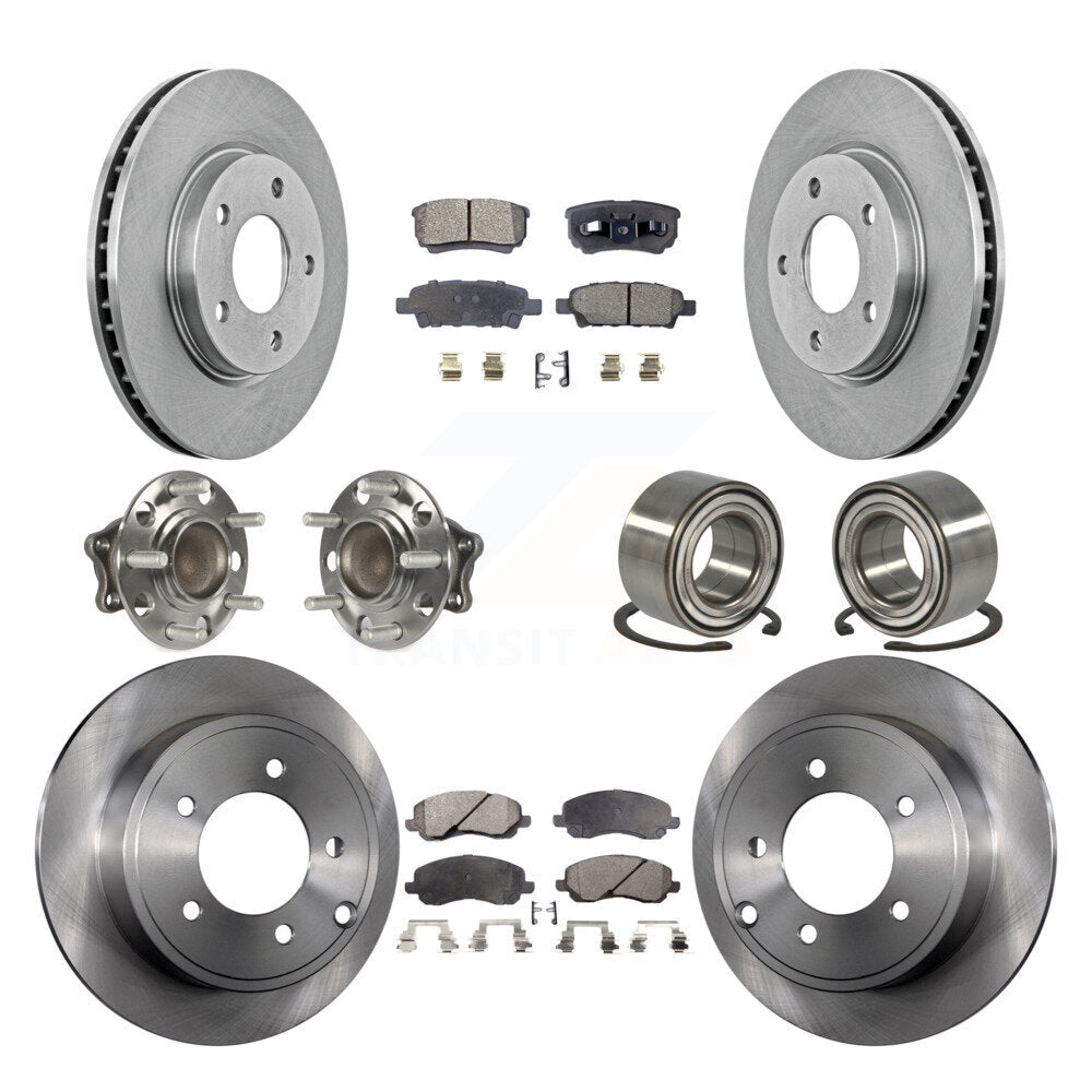[Avant + Arrière] Kit de Roulement de roue pour 2008-2009 Mitsubishi Lancer DE avec FWD Non-ABS KBB-106295
