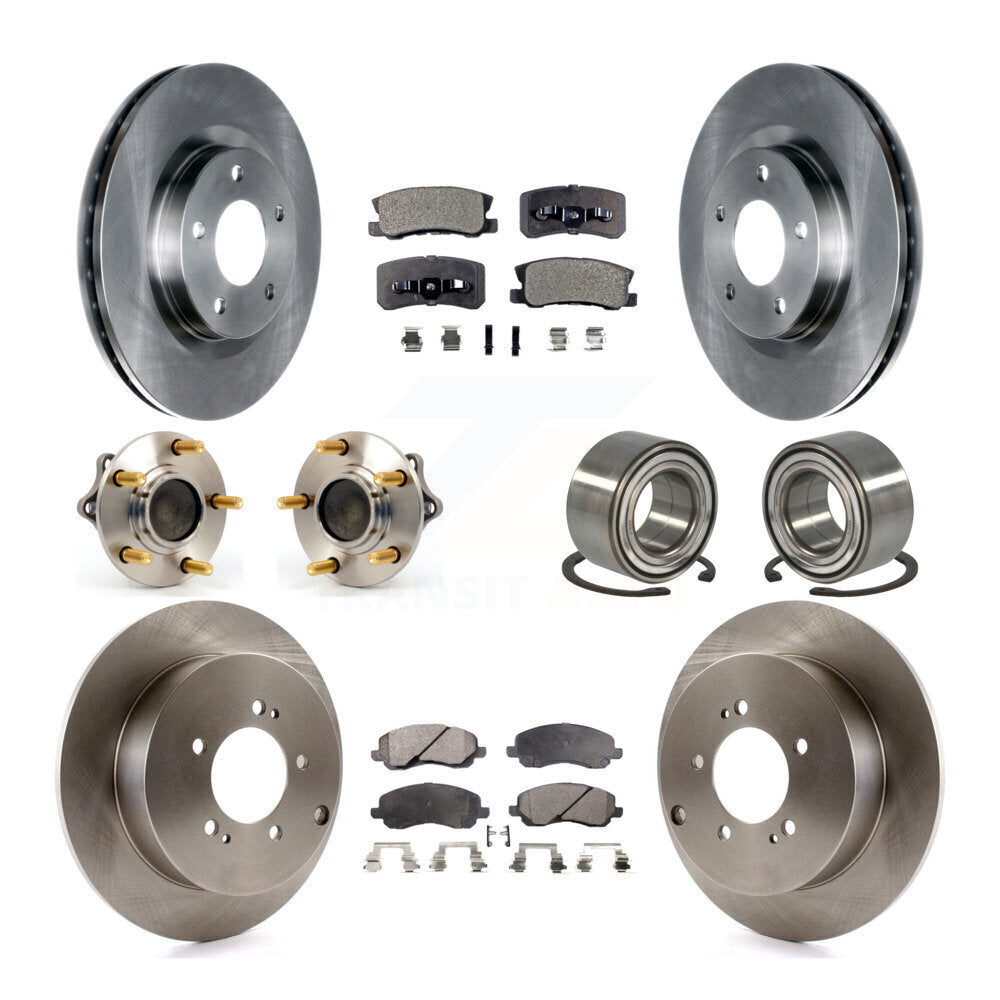 [Avant + Arrière] Kit de Roulement de roue pour 2011 Mitsubishi Outlander FWD avec 3.0L sans 7 Passenger Seating KBB-106308