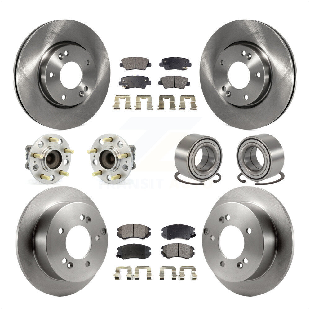 [Avant + Arrière] Kit de Roulement de roue pour 2010 Hyundai Sonata 2.4L KBB-106347 par Transit Auto