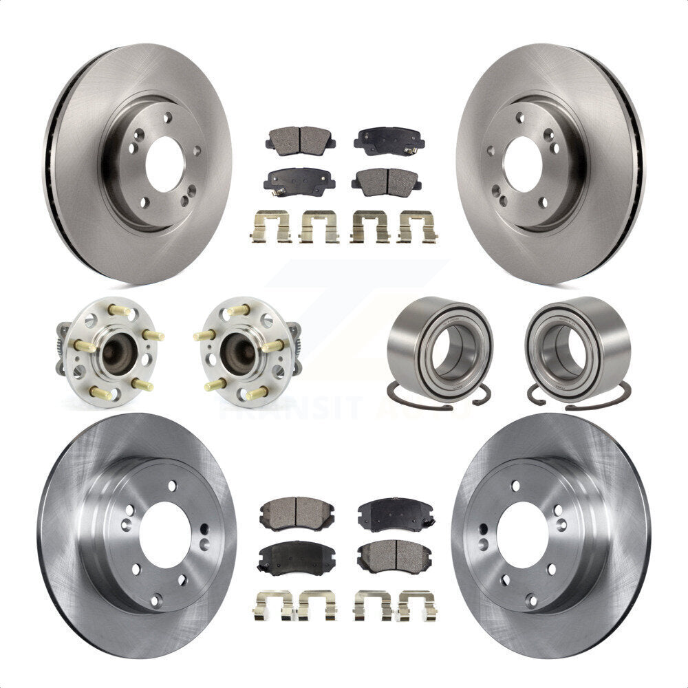 [Avant + Arrière] Kit de Roulement de roue pour 2010 Hyundai Sonata 3.3L KBB-106352 par Transit Auto