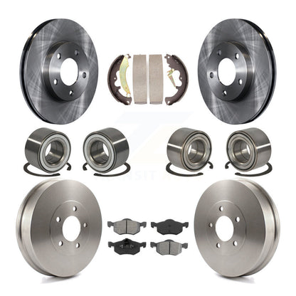 [Avant + Arrière] Kit de Roulement de roue pour 2007 Ford Escape Mercury Mariner From 01/08/07 Drum rear brakes KBB-106508