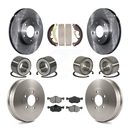 [Avant + Arrière] Kit de Roulement de roue pour 2007 Ford Escape Mercury Mariner From 01/08/07 Drum rear brakes KBB-106508