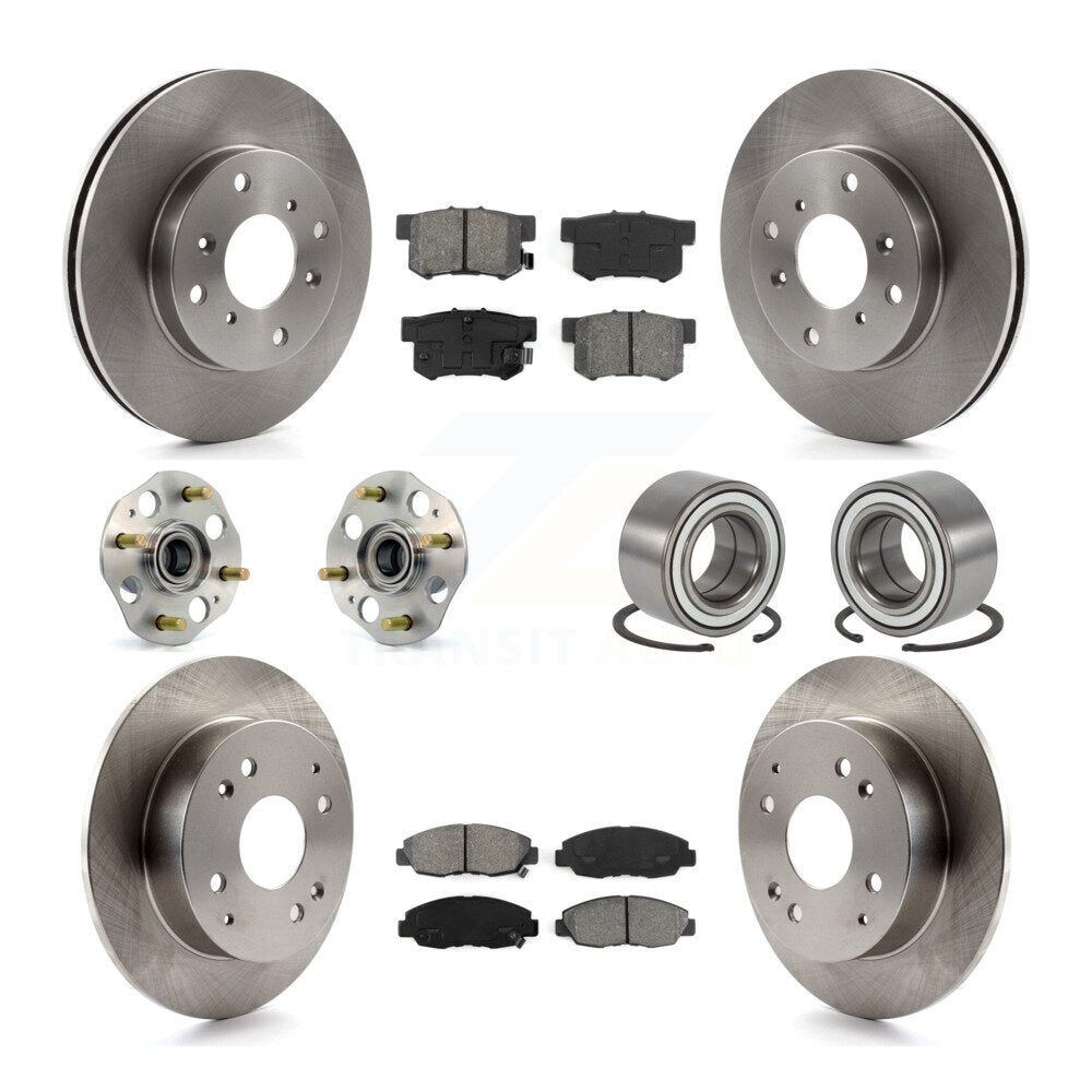 [Avant + Arrière] Kit de Roulement de roue pour 1998-2002 Honda Accord Sedan avec 2.3L Drum rear brakes Non-ABS KBB-106540