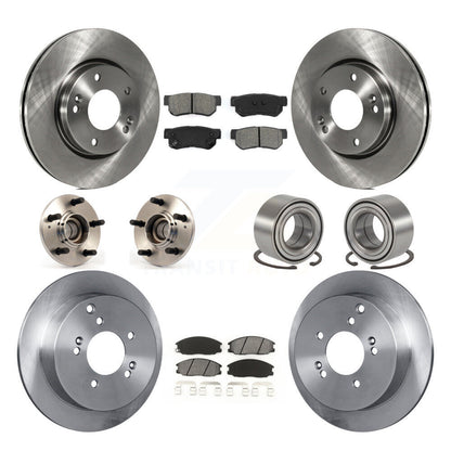 [Avant + Arrière] Kit de Roulement de roue pour 2001-2006 Hyundai Santa Fe FWD avec Non-ABS avec 276mm Diameter Rotor KBB-106585
