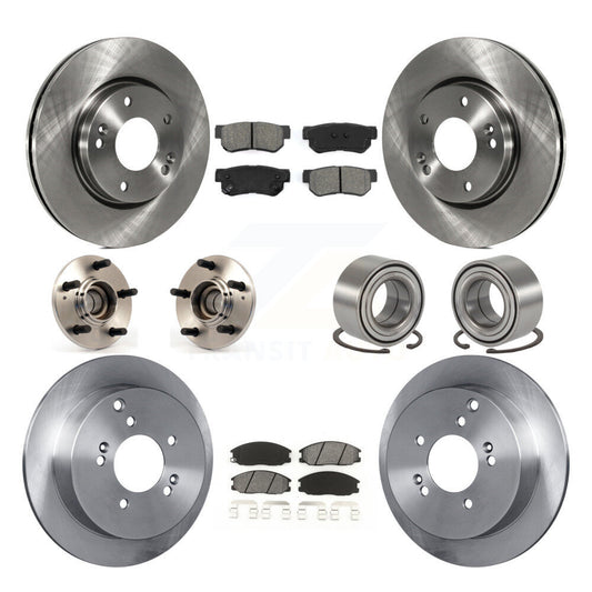 [Avant + Arrière] Kit de Roulement de roue pour 2001-2006 Hyundai Santa Fe FWD avec Non-ABS avec 276mm Diameter Rotor KBB-106585