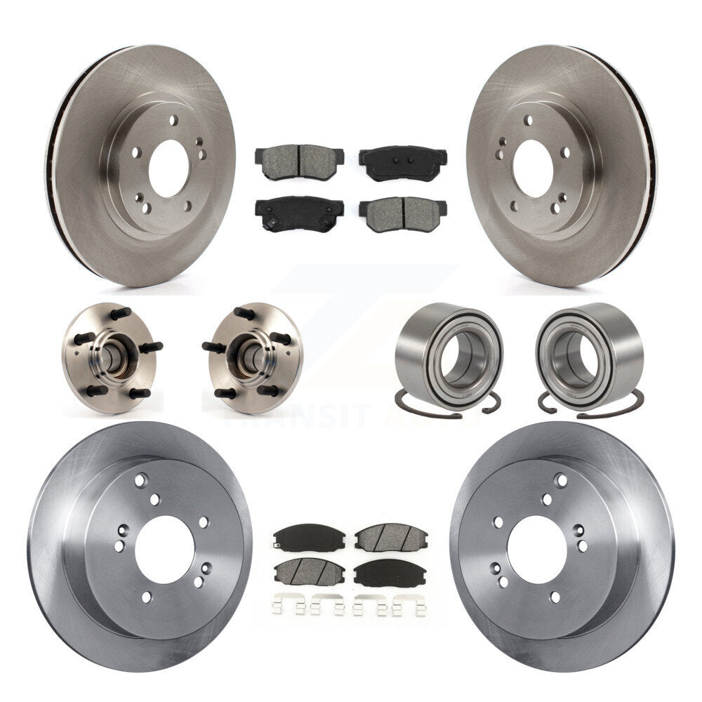 [Avant + Arrière] Kit de Roulement de roue pour 2001-2006 Hyundai Santa Fe FWD avec Non-ABS avec 294mm Diameter Rotor KBB-106586