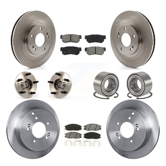 [Avant + Arrière] Kit de Roulement de roue pour 2001-2006 Hyundai Santa Fe FWD avec Non-ABS avec 294mm Diameter Rotor KBB-106586