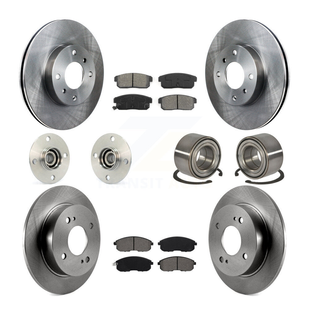 [Avant + Arrière] Kit de Roulement de roue pour 2002 Nissan Sentra 2.5L avec Single Piston Caliper KBB-106631