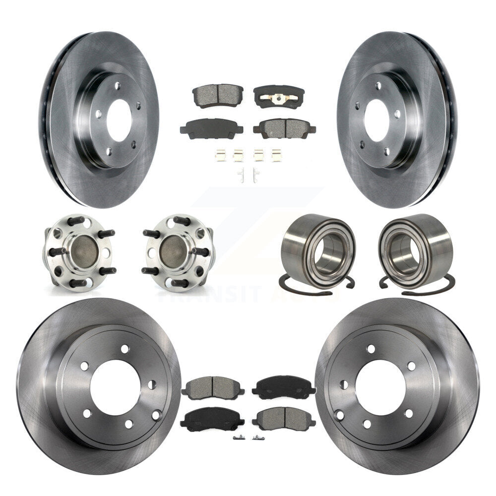 [Avant + Arrière] Kit de Roulement de roue pour 2007 Dodge Caliber FWD avec Drum rear brakes Non-ABS avec 294mm Diameter Rotor KBB-106659