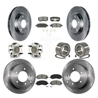 [Avant + Arrière] Kit de Roulement de roue pour 2007 Dodge Caliber FWD avec Drum rear brakes Non-ABS avec 294mm Diameter Rotor KBB-106659