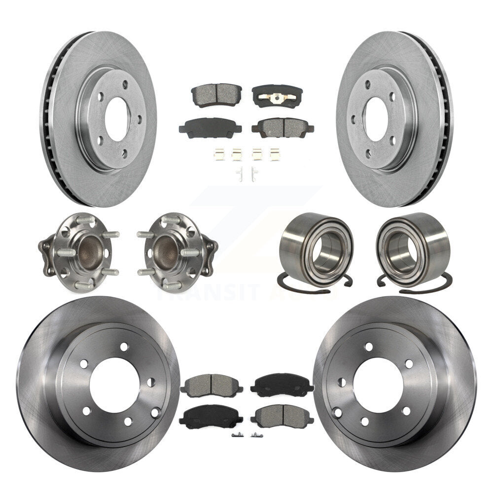 [Avant + Arrière] Kit de Roulement de roue pour 2008-2009 Mitsubishi Lancer DE avec FWD Non-ABS KBB-106701