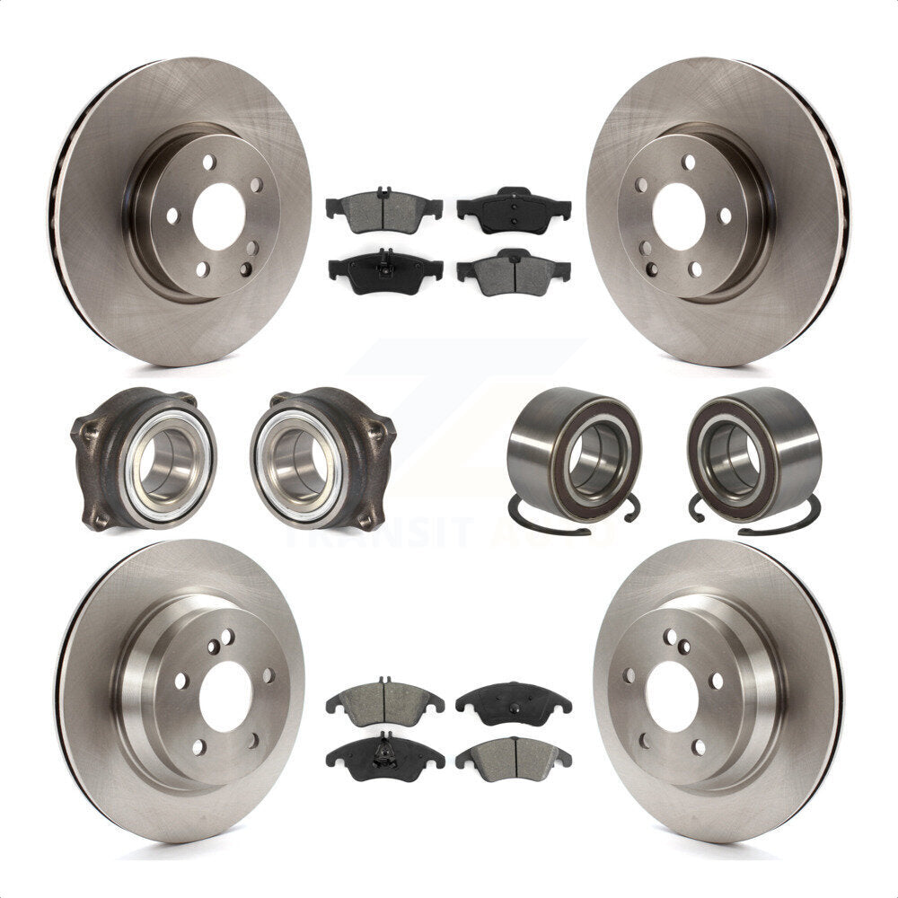 [Avant + Arrière] Kit de Roulement de roue pour Mercedes-Benz E350 E400 avec 322mm Diameter Rotor KBB-106738 par Transit Auto