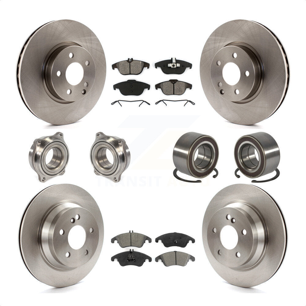 [Avant + Arrière] Kit de Roulement de roue pour 2014 Mercedes-Benz E350 Convertible Coupe avec 322mm Diameter Rotor KBB-106741 par Transit Auto