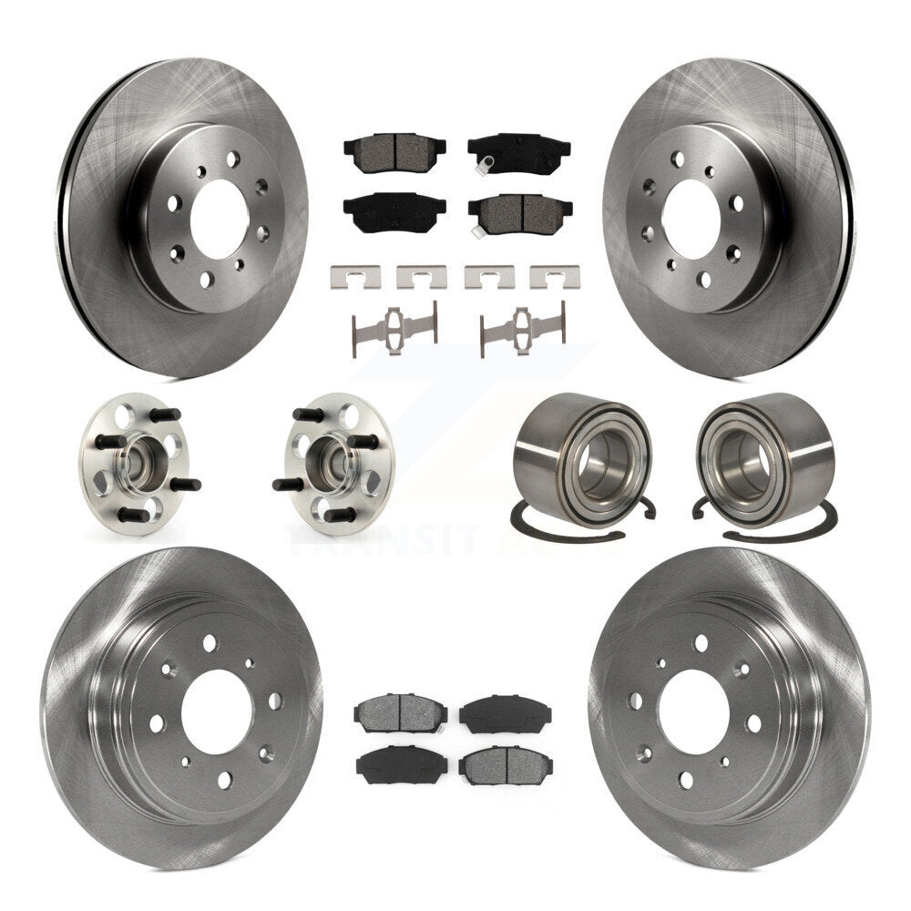 [Avant + Arrière] Kit de Roulement de roue pour 1994-1995 Honda Civic EX avec Coupe Drum rear brakes Non-ABS KBB-106833