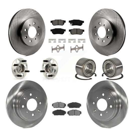 [Avant + Arrière] Kit de Roulement de roue pour 1994-1995 Honda Civic EX avec Coupe Drum rear brakes Non-ABS KBB-106833