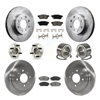 [Avant + Arrière] Kit de Roulement de roue pour 1994-1995 Honda Civic EX avec Sedan Drum rear brakes Non-ABS KBB-106837