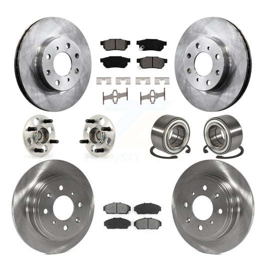 [Avant + Arrière] Kit de Roulement de roue pour 1994-1995 Honda Civic EX avec Sedan Drum rear brakes Non-ABS KBB-106837