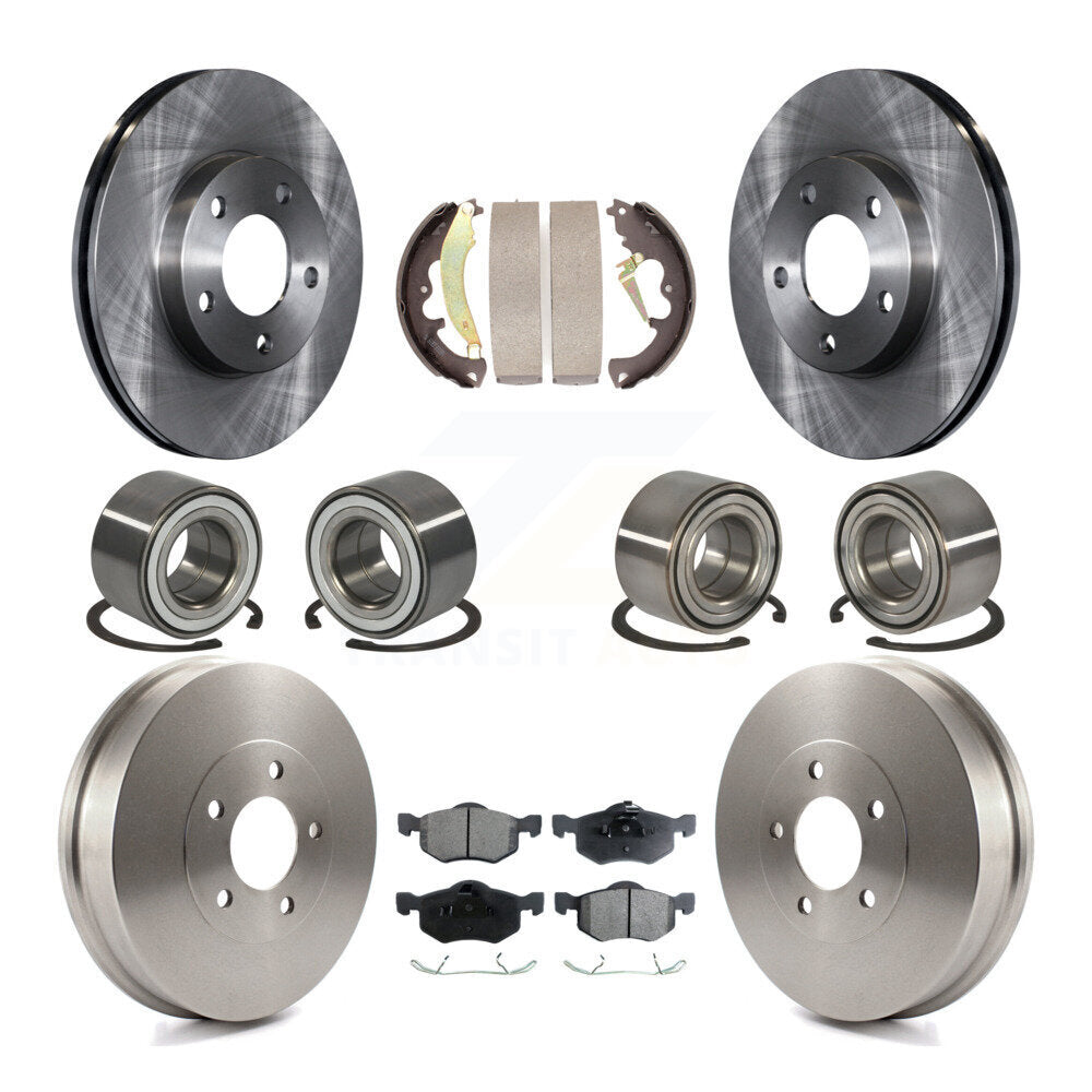 [Avant + Arrière] Kit de Roulement de roue pour 2007 Ford Escape Mercury Mariner From 01/08/07 Drum rear brakes KBB-106904