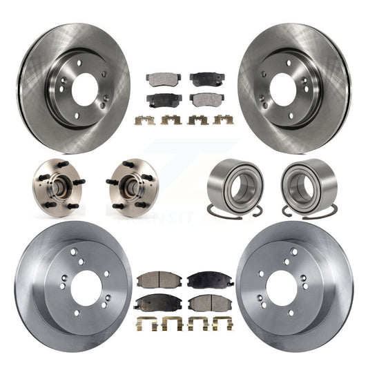 [Avant + Arrière] Kit de Roulement de roue pour 2001-2006 Hyundai Santa Fe FWD avec Non-ABS avec 276mm Diameter Rotor KBB-106988