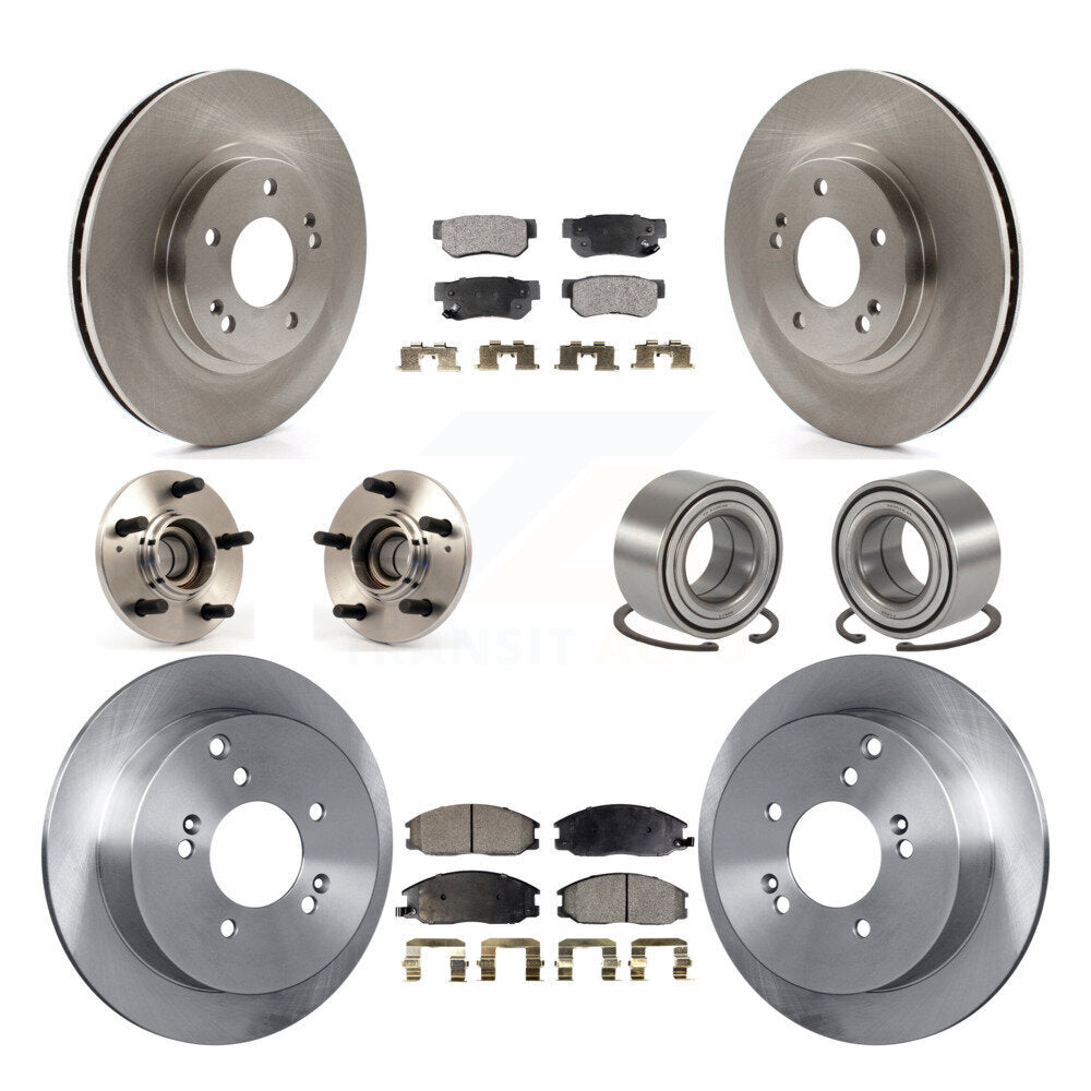[Avant + Arrière] Kit de Roulement de roue pour 2001-2006 Hyundai Santa Fe FWD avec Non-ABS avec 294mm Diameter Rotor KBB-106989