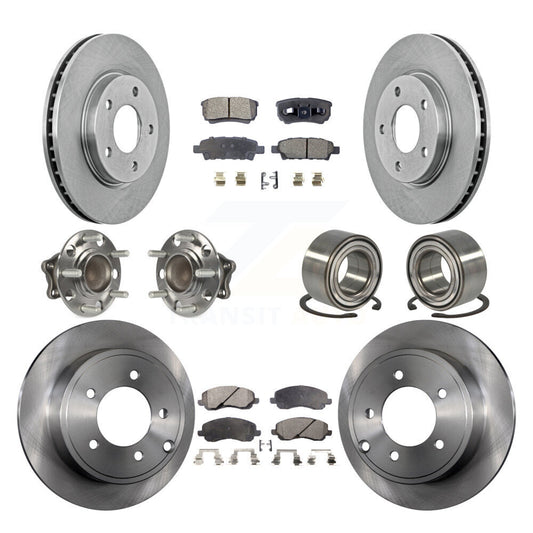 [Avant + Arrière] Kit de Roulement de roue pour 2008-2009 Mitsubishi Lancer DE avec FWD Non-ABS KBB-107101