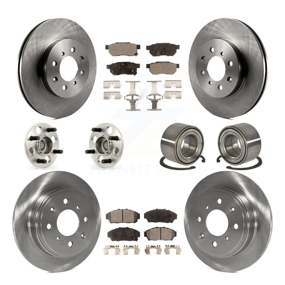 [Avant + Arrière] Kit de Roulement de roue pour 1994-1995 Honda Civic EX avec Coupe Drum rear brakes Non-ABS KBB-107241