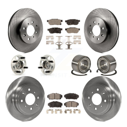 [Avant + Arrière] Kit de Roulement de roue pour 1994-1995 Honda Civic EX avec Coupe Drum rear brakes Non-ABS KBB-107241