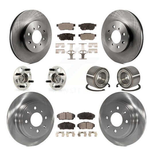 [Avant + Arrière] Kit de Roulement de roue pour 1994-1995 Honda Civic EX avec Coupe Drum rear brakes Non-ABS KBB-107241