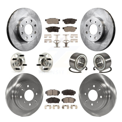 [Avant + Arrière] Kit de Roulement de roue pour 1994-1995 Honda Civic EX avec Sedan Drum rear brakes Non-ABS KBB-107244