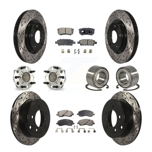 [Avant + Arrière] Kit de Roulement de roue pour 2007 Dodge Caliber FWD avec Drum rear brakes Non-ABS avec 294mm Diameter KBB-107333
