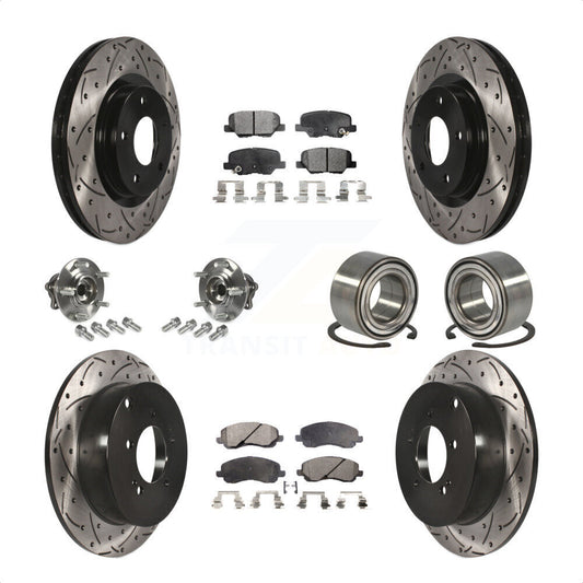[Avant + Arrière] Kit de Roulement de roue pour 2013 Mitsubishi Outlander AWD avec 3.0L sans 7 Passenger Seating KBB-107350 par Transit Auto