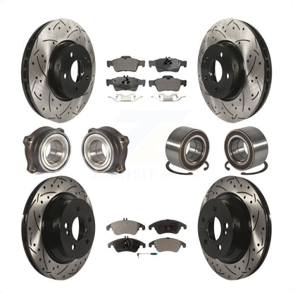 [Avant + Arrière] Kit de Roulement de roue pour Mercedes-Benz E350 E400 avec 322mm Diameter Rotor KBB-107361 par Transit Auto