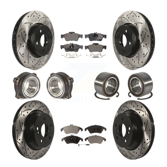 [Avant + Arrière] Kit de Roulement de roue pour Mercedes-Benz E350 E400 avec 322mm Diameter Rotor KBB-107361 par Transit Auto