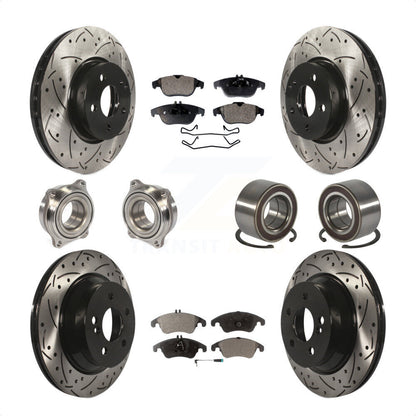 [Avant + Arrière] Kit de Roulement de roue pour 2014 Mercedes-Benz E350 Convertible Coupe avec 322mm Diameter Rotor KBB-107364 par Transit Auto