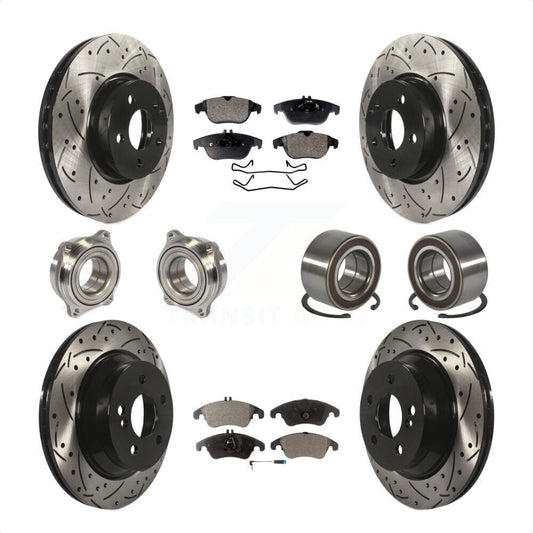 [Avant + Arrière] Kit de Roulement de roue pour 2014 Mercedes-Benz E350 Convertible Coupe avec 322mm Diameter Rotor KBB-107364 par Transit Auto