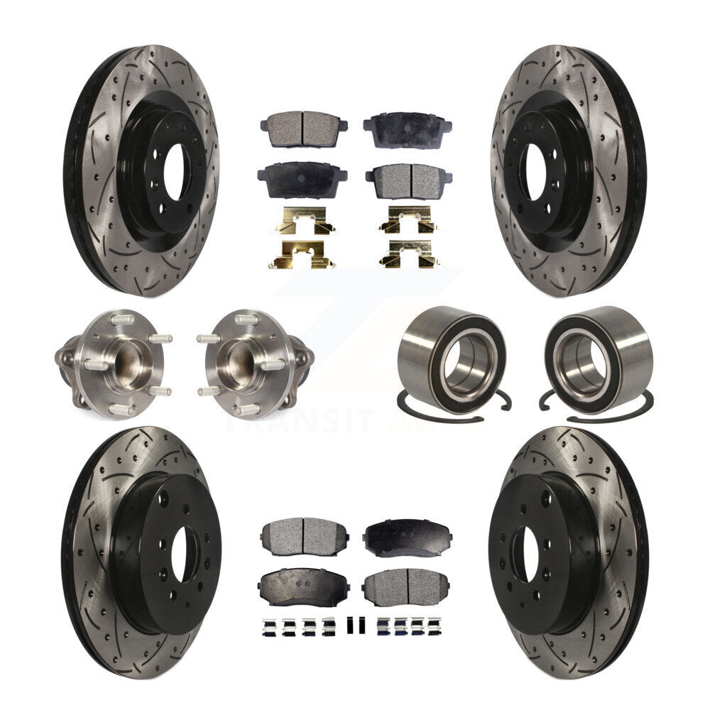 [Avant + Arrière] Kit de Roulement de roue pour 2007-2015 Mazda CX-9 FWD KBB-107376