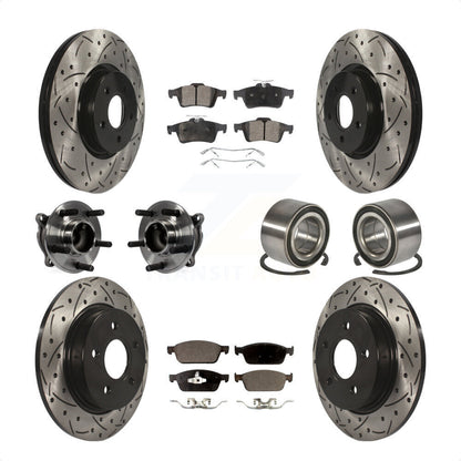 [Avant + Arrière] Kit de Roulement de roue pour 2013 Ford Focus ST sans Active Park Assist KBB-107379 par Transit Auto