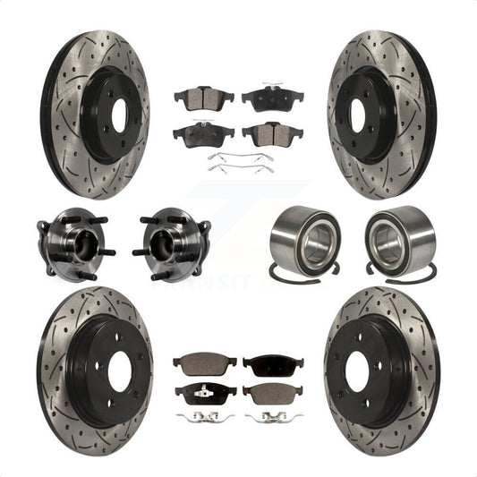 [Avant + Arrière] Kit de Roulement de roue pour 2013 Ford Focus ST sans Active Park Assist KBB-107379 par Transit Auto