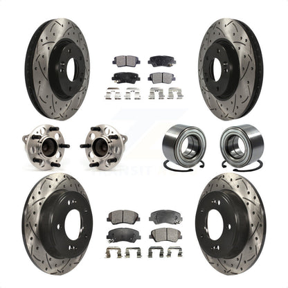[Avant + Arrière] Kit de Roulement de roue pour 2015 Hyundai Veloster Tech RE FLEX SE KBB-107383 par Transit Auto
