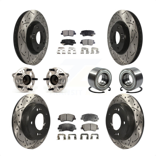 [Avant + Arrière] Kit de Roulement de roue pour 2015 Hyundai Veloster Tech RE FLEX SE KBB-107383 par Transit Auto