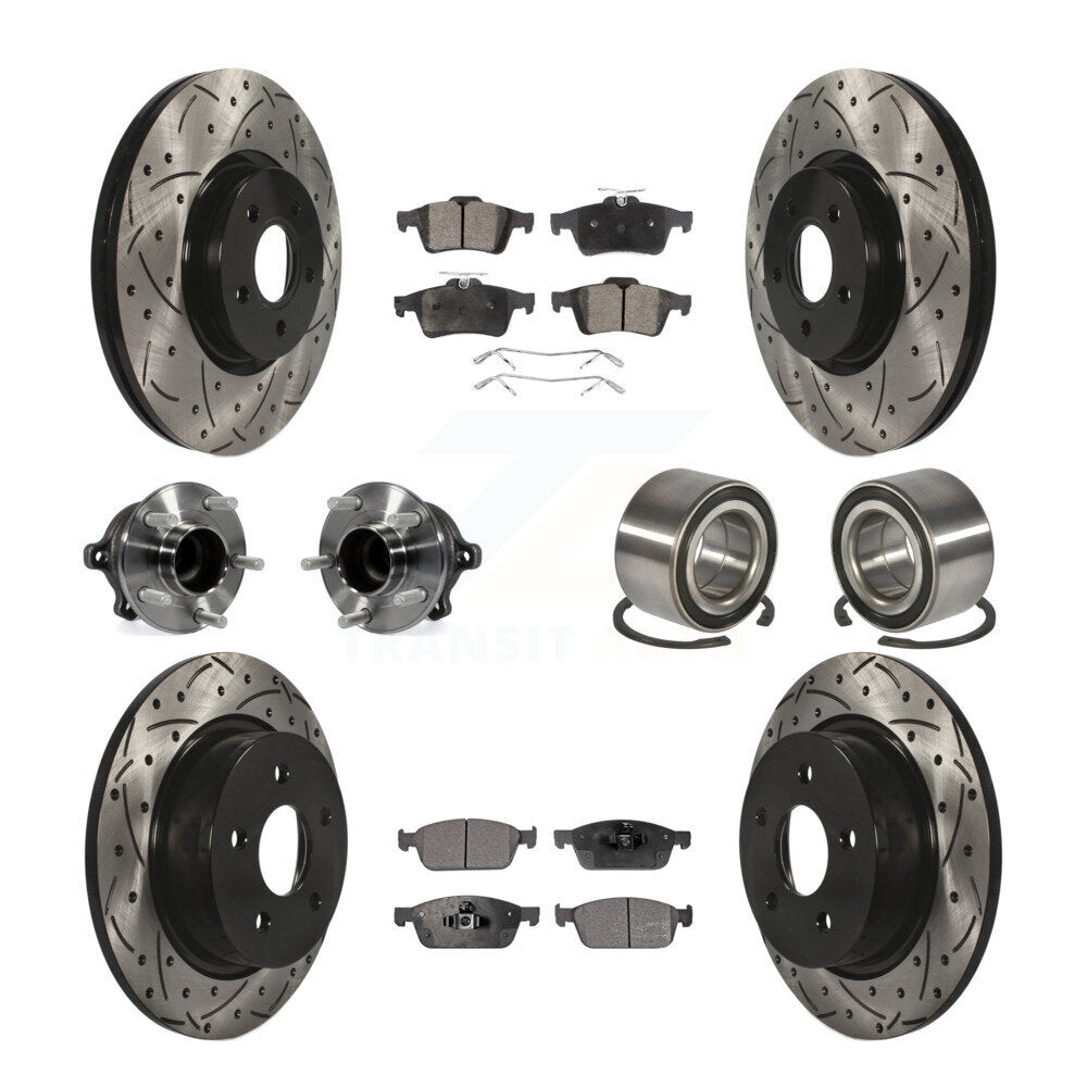 [Avant + Arrière] Kit de Roulement de roue pour 2013-2016 Ford Escape FWD avec 2.0L sans Parking Assist KBB-107392