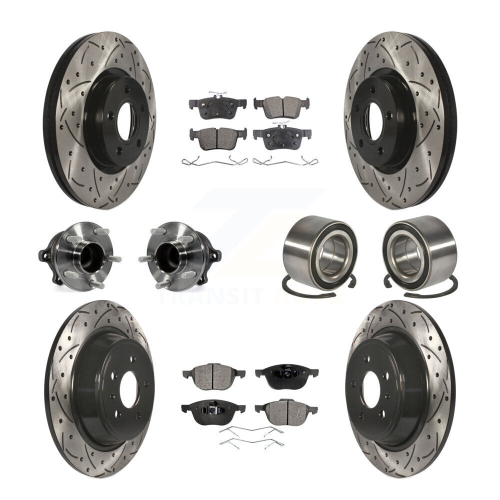 [Avant + Arrière] Kit de Roulement de roue pour 2017-2019 Ford Escape FWD avec 2.5L 1.5L sans Parking Assist KBB-107395