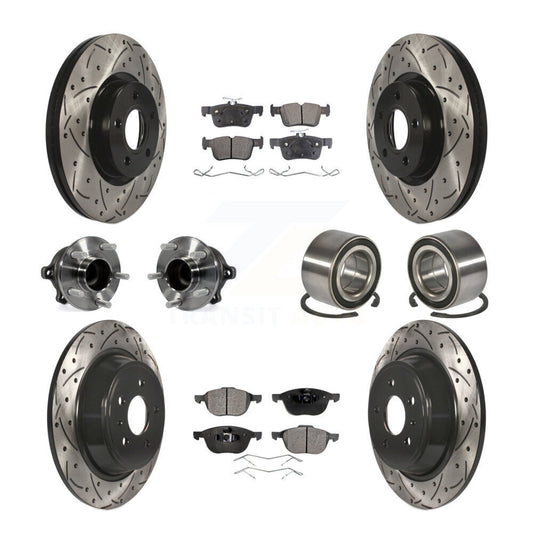 [Avant + Arrière] Kit de Roulement de roue pour 2017-2019 Ford Escape FWD avec 2.5L 1.5L sans Parking Assist KBB-107395