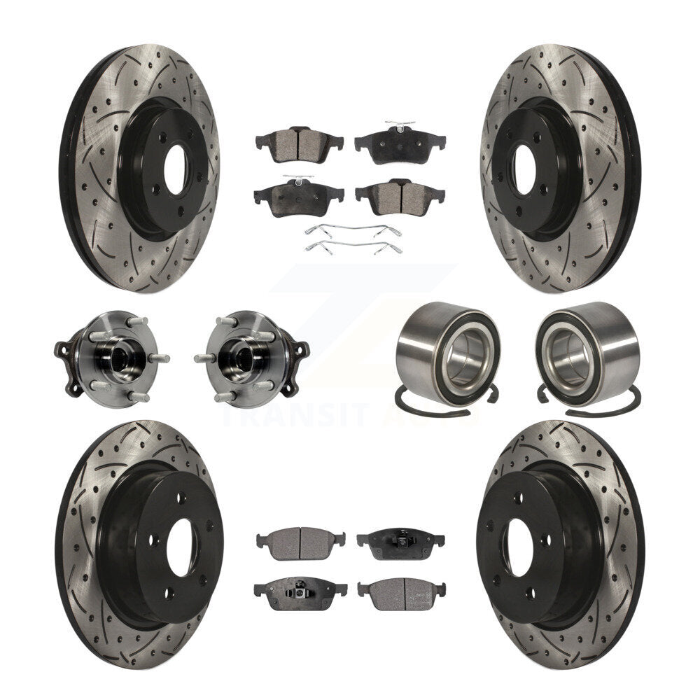 [Avant + Arrière] Kit de Roulement de roue pour 2013-2016 Ford Escape AWD avec 2.0L 1.6L KBB-107396